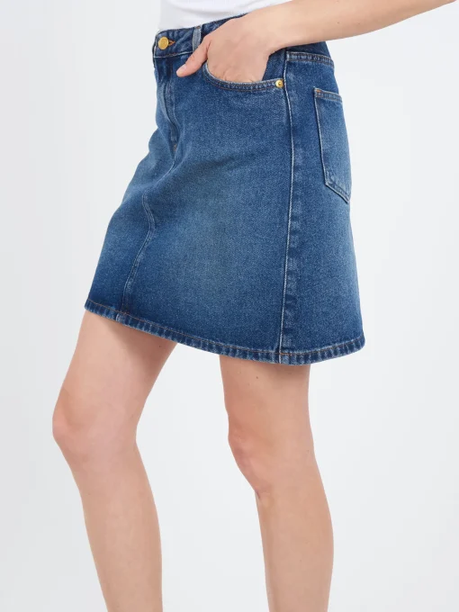 New - Standard Skirt in Indigo Women Skirts | Denim