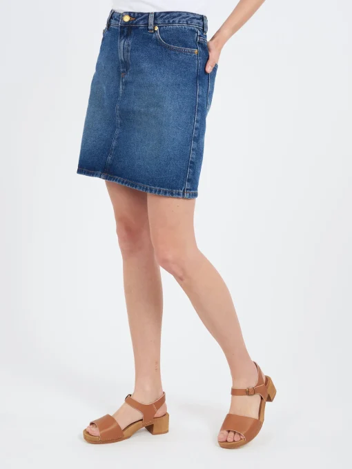 New - Standard Skirt in Indigo Women Skirts | Denim