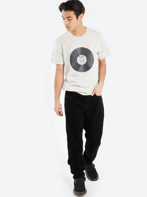 Hot - Vinyl T-Shirt in Heathered Ecru T-Shirts