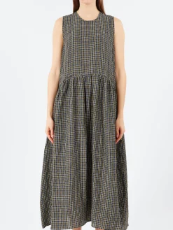 Hot ApuntoB - P1934 Dress in Blue Military Green Women Dresses