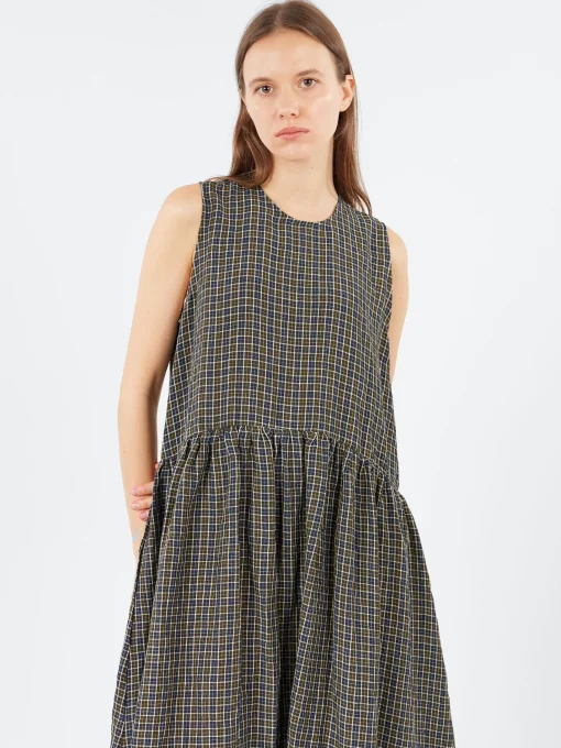 Hot ApuntoB - P1934 Dress in Blue Military Green Women Dresses
