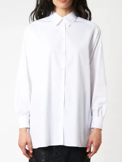 Sale - Cotton Poplin Loose Fit Shirt in Women Tops & Blouses | Button-Ups