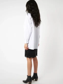 Sale - Cotton Poplin Loose Fit Shirt in Women Tops & Blouses | Button-Ups