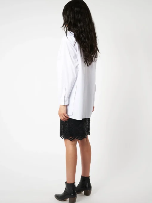 Sale - Cotton Poplin Loose Fit Shirt in Women Tops & Blouses | Button-Ups