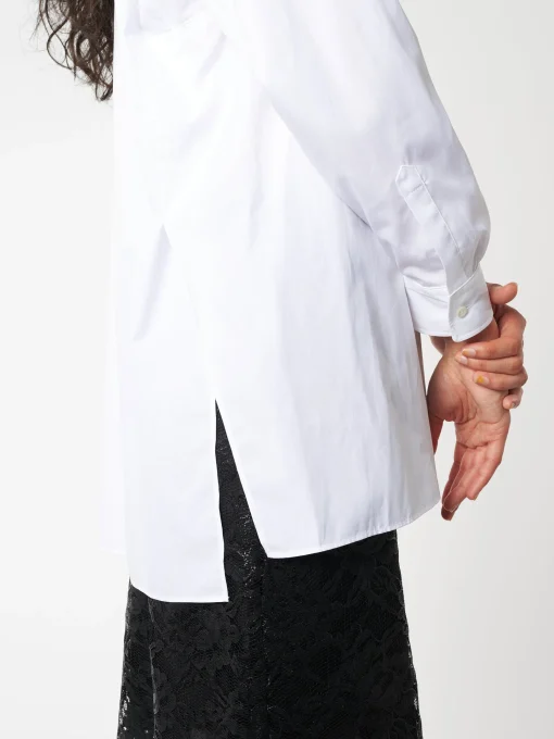 Sale - Cotton Poplin Loose Fit Shirt in Women Tops & Blouses | Button-Ups