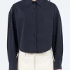 Hot - Cotton Poplin Shirt in Women Tops & Blouses | Button-Ups