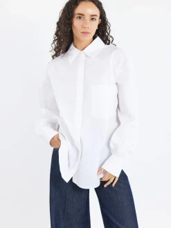 New - Cotton Poplin Shirt in Women Tops & Blouses | Button-Ups