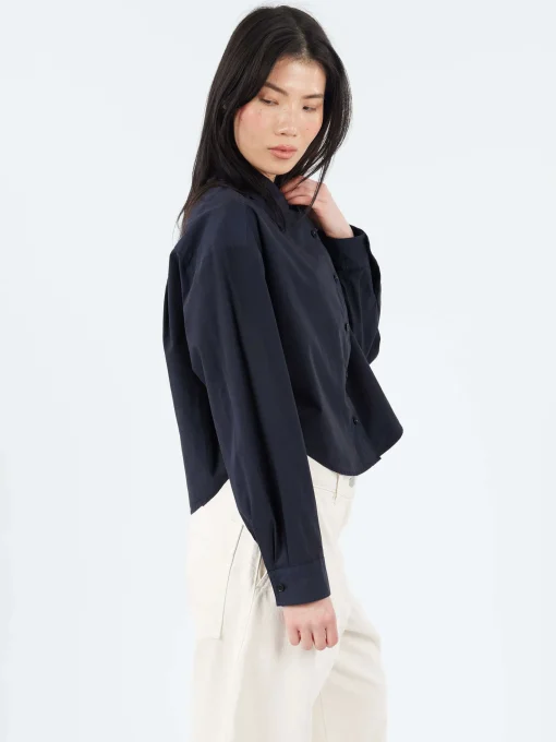 Hot - Cotton Poplin Shirt in Women Tops & Blouses | Button-Ups