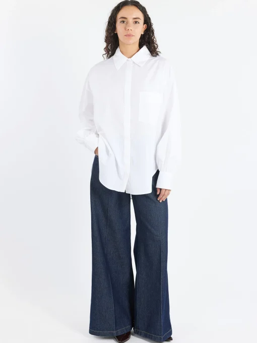 New - Cotton Poplin Shirt in Women Tops & Blouses | Button-Ups