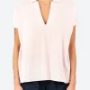 Outlet - Cotton V-Neck Jumper in Women Tops & Blouses