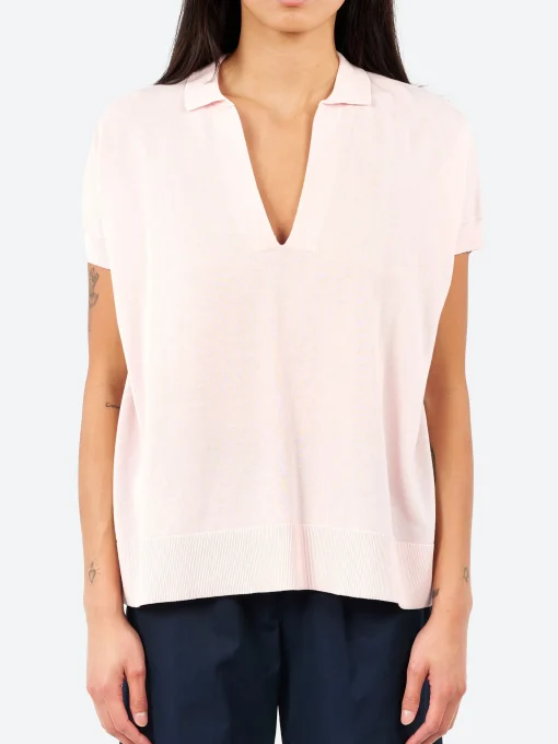 Outlet - Cotton V-Neck Jumper in Women Tops & Blouses