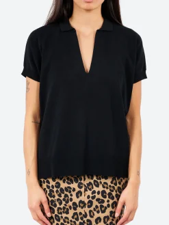Fashion - Cotton V-Neck Jumper in Women Tops & Blouses