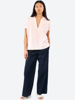 Outlet - Cotton V-Neck Jumper in Women Tops & Blouses