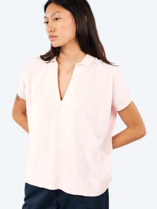 Outlet - Cotton V-Neck Jumper in Women Tops & Blouses