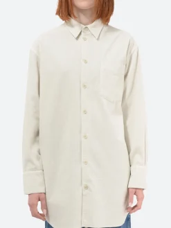 Clearance - Garment-Dyed Corduroy Shirt in Natural Women Tops & Blouses | Button-Ups
