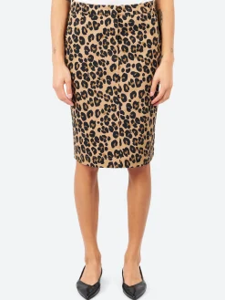 Discount - Leopard Print Pencil Skirt in Women Skirts