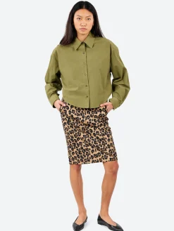 Discount - Leopard Print Pencil Skirt in Women Skirts