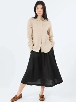 Fashion - Linen Skirt in Women Skirts