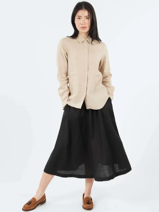 Fashion - Linen Skirt in Women Skirts
