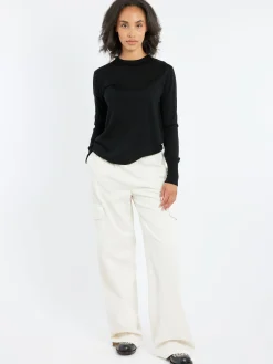 New - Merino Wool Crewneck Jumper in Women Tops & Blouses | Knitwear