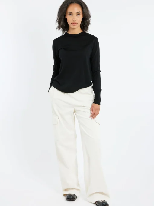 New - Merino Wool Crewneck Jumper in Women Tops & Blouses | Knitwear
