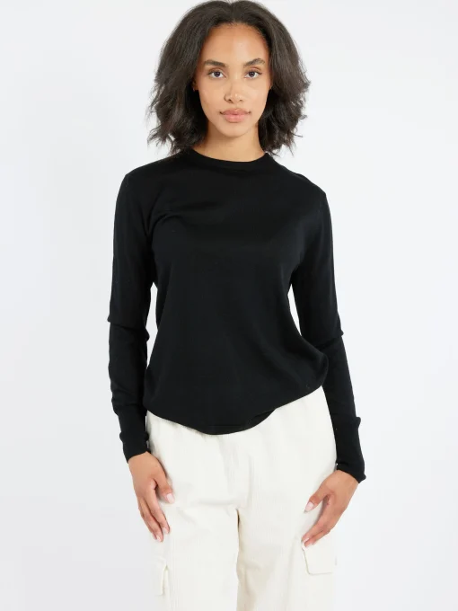 New - Merino Wool Crewneck Jumper in Women Tops & Blouses | Knitwear