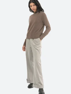 Clearance - Pantalone Mod.0139 in Cemento Women Pants