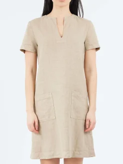 Online - Slub Linen Short Dress in Women Dresses