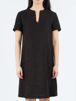 Outlet - Slub Linen Short Dress in Women Dresses