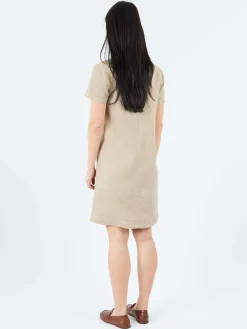 Online - Slub Linen Short Dress in Women Dresses