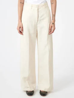 Discount - Slub Linen Trousers in Women Pants