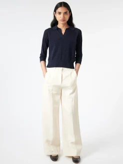 Discount - Slub Linen Trousers in Women Pants