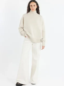 Best - Stretch Fustian High-Waisted Trousers in Women Pants