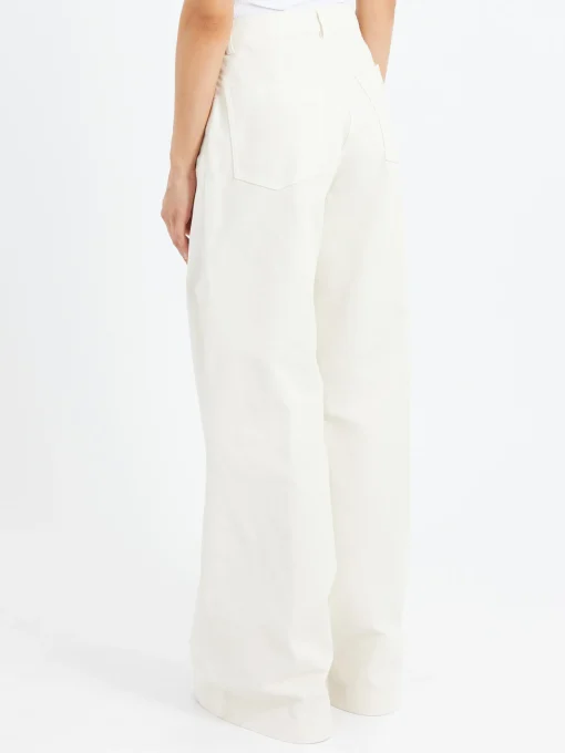 Best - Stretch Fustian High-Waisted Trousers in Women Pants