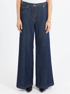 Sale - Wide Leg Flared Jeans in Women Pants | Denim