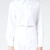 Sale - Casy Bodysuit Shirt in Bianco Women Intimates