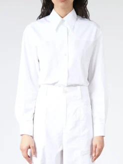 Sale - Casy Bodysuit Shirt in Bianco Women Intimates