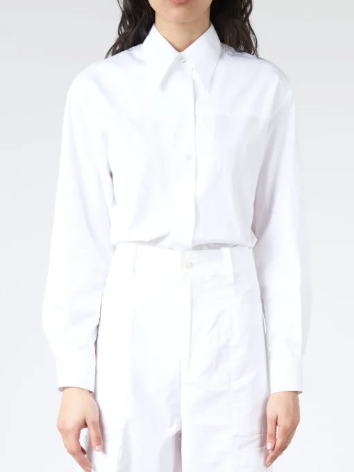 Sale - Casy Bodysuit Shirt in Bianco Women Intimates