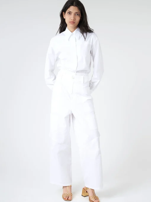 Sale - Casy Bodysuit Shirt in Bianco Women Intimates