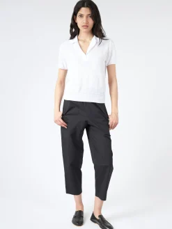 Hot - Cleo Knit Polo in Bianco Women Tops & Blouses