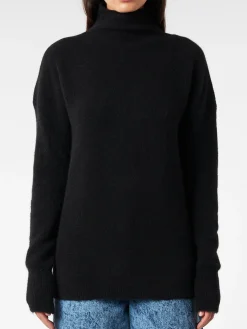 Outlet - Margaret Turtleneck in Black Women Tops & Blouses | Knitwear