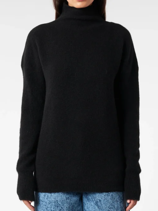 Outlet - Margaret Turtleneck in Black Women Tops & Blouses | Knitwear