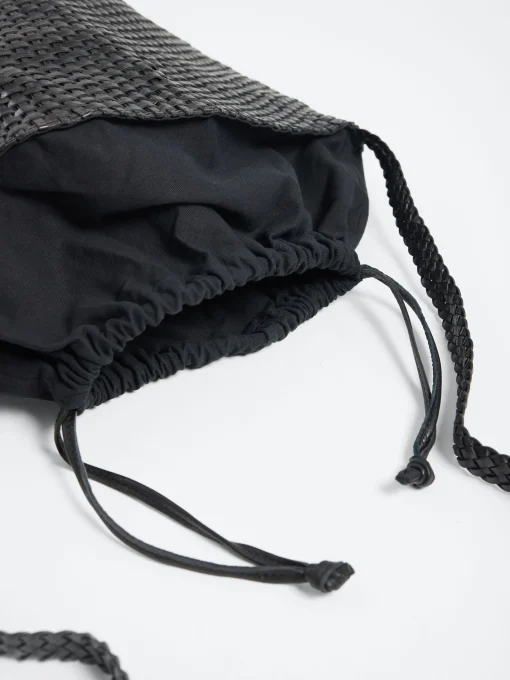 Best - Secchiello Braided Bag in Nero Women Bags | Belts