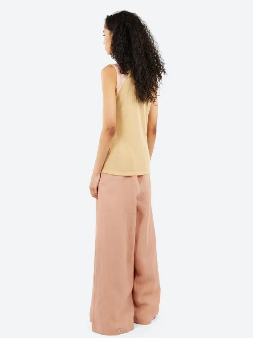 Discount - Gene Tank in Hen Yellow and Buio Pink Women Tops & Blouses
