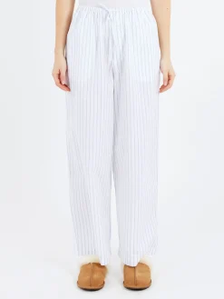 Clearance - Kolla Pants in White Blue Stripe Women Pants
