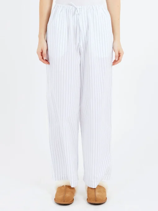 Clearance - Kolla Pants in White Blue Stripe Women Pants