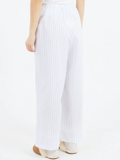 Clearance - Kolla Pants in White Blue Stripe Women Pants