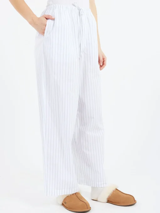 Clearance - Kolla Pants in White Blue Stripe Women Pants