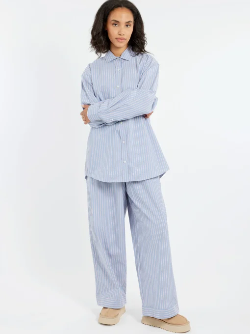 Clearance - Limber Pants in Red Blue Stripe Women Pants