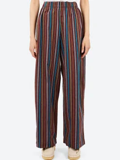 Discount - Ole Pants in Maroon Multi Stripe Women Pants | Overalls & Jumpsuits